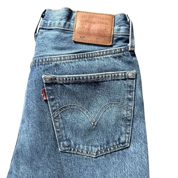 Levi's 501 Patchwork Skinny Fit High Rise Button Front Jeans Women's W27 L30 - Picture 2 of 11